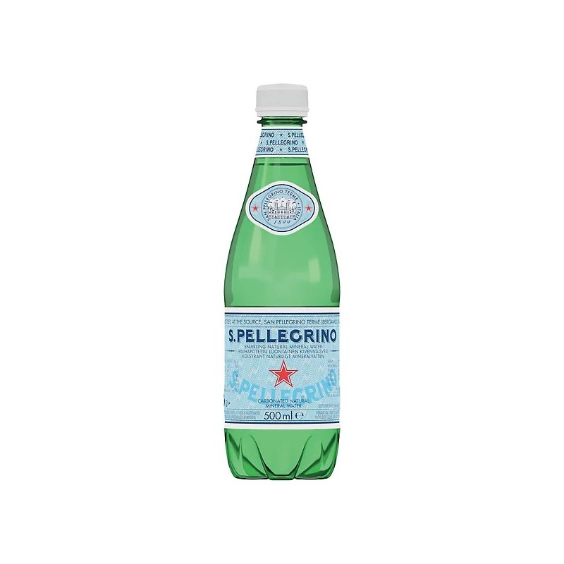 Eau gazeuse San Pellegrino 50 cl, lot de 24 bouteilles