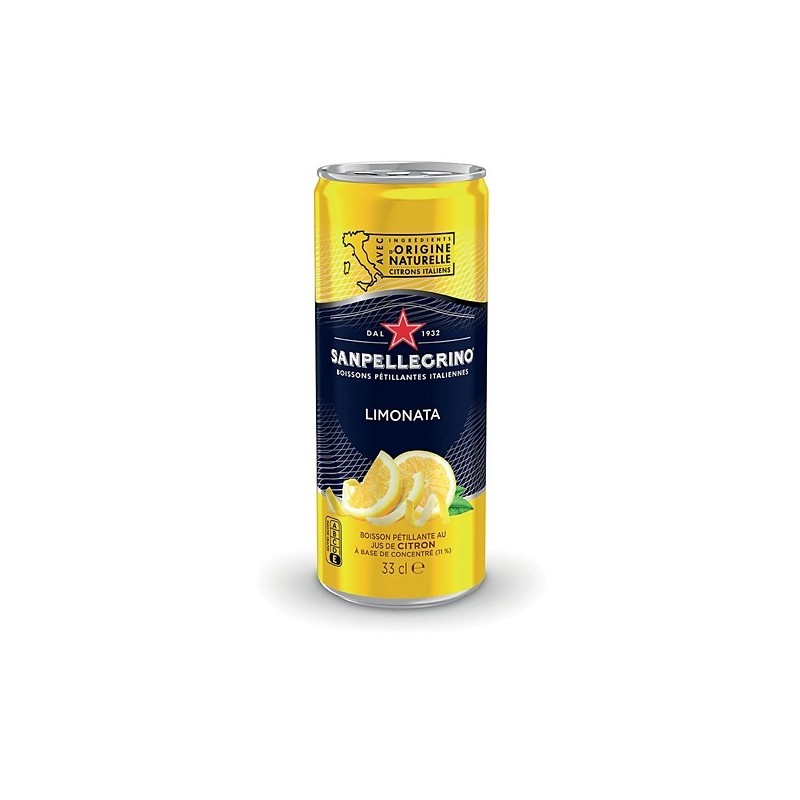 San Pellegrino Canette de format slim - Lot de 24 canettes de 33 cl