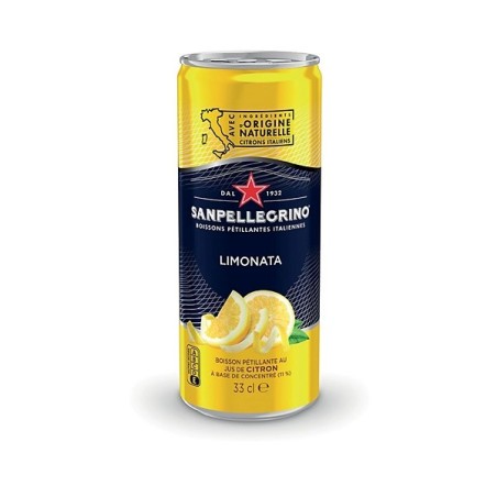 San Pellegrino Canette de format slim - Lot de 24 canettes de 33 cl